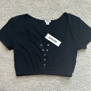 NWT black crop top